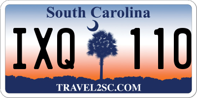 SC license plate IXQ110