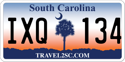 SC license plate IXQ134