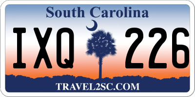 SC license plate IXQ226