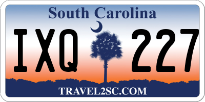 SC license plate IXQ227