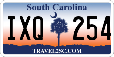 SC license plate IXQ254