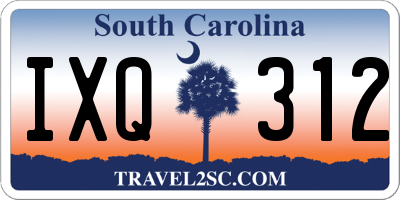 SC license plate IXQ312