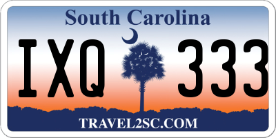 SC license plate IXQ333