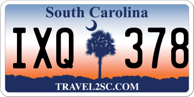 SC license plate IXQ378