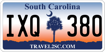 SC license plate IXQ380