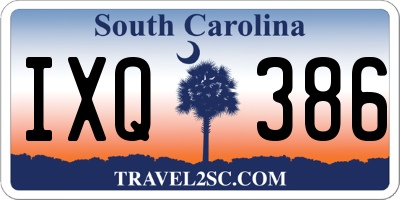 SC license plate IXQ386