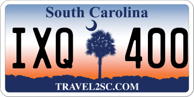 SC license plate IXQ400