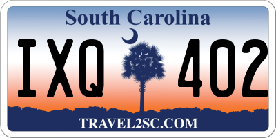 SC license plate IXQ402
