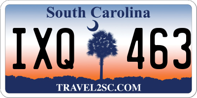 SC license plate IXQ463