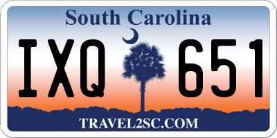 SC license plate IXQ651