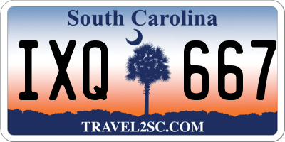 SC license plate IXQ667