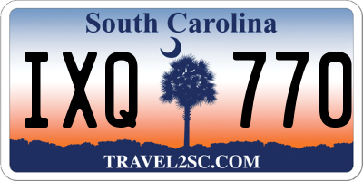 SC license plate IXQ770