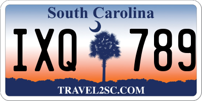 SC license plate IXQ789