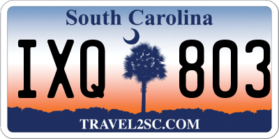 SC license plate IXQ803