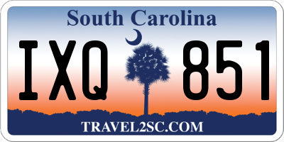 SC license plate IXQ851