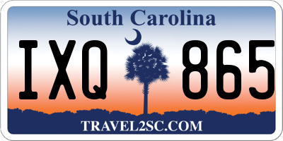 SC license plate IXQ865