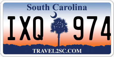 SC license plate IXQ974