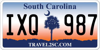 SC license plate IXQ987