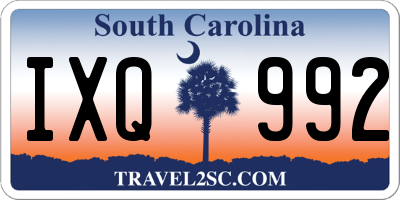 SC license plate IXQ992
