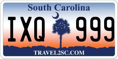 SC license plate IXQ999
