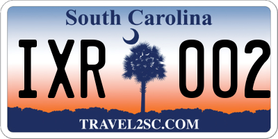 SC license plate IXR002