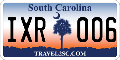 SC license plate IXR006