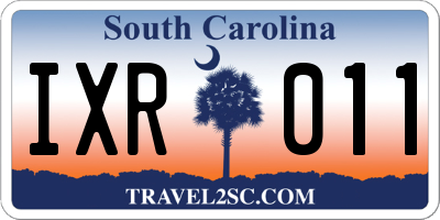 SC license plate IXR011