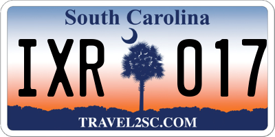 SC license plate IXR017