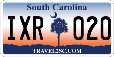 SC license plate IXR020