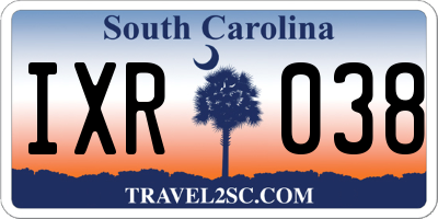 SC license plate IXR038