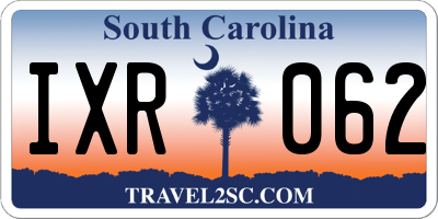 SC license plate IXR062