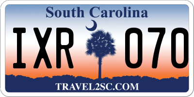 SC license plate IXR070