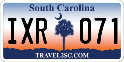 SC license plate IXR071