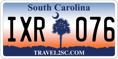 SC license plate IXR076