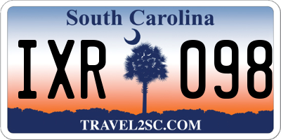 SC license plate IXR098