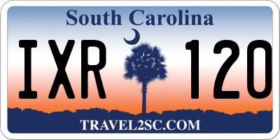 SC license plate IXR120