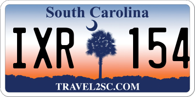 SC license plate IXR154