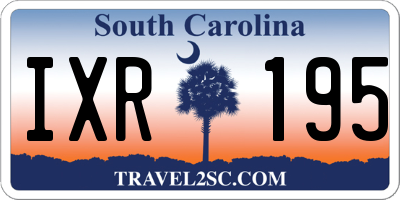 SC license plate IXR195