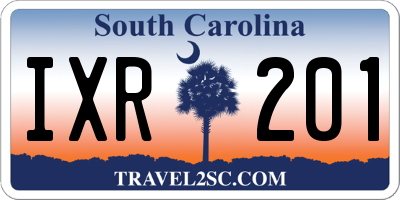 SC license plate IXR201