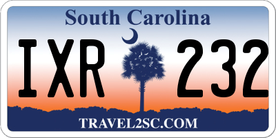 SC license plate IXR232
