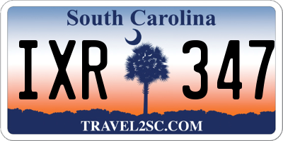 SC license plate IXR347