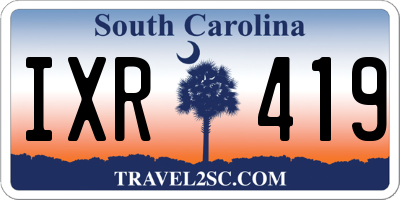 SC license plate IXR419