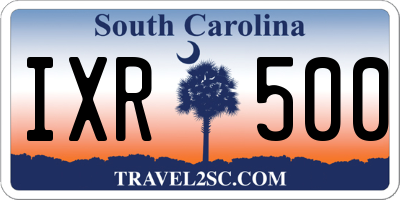 SC license plate IXR500