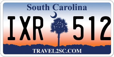 SC license plate IXR512