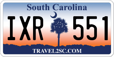 SC license plate IXR551