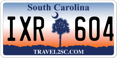 SC license plate IXR604