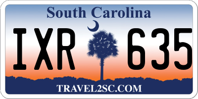 SC license plate IXR635
