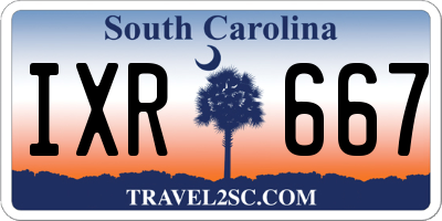 SC license plate IXR667