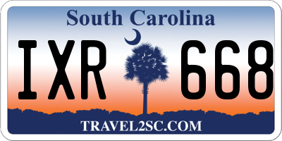 SC license plate IXR668