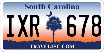 SC license plate IXR678